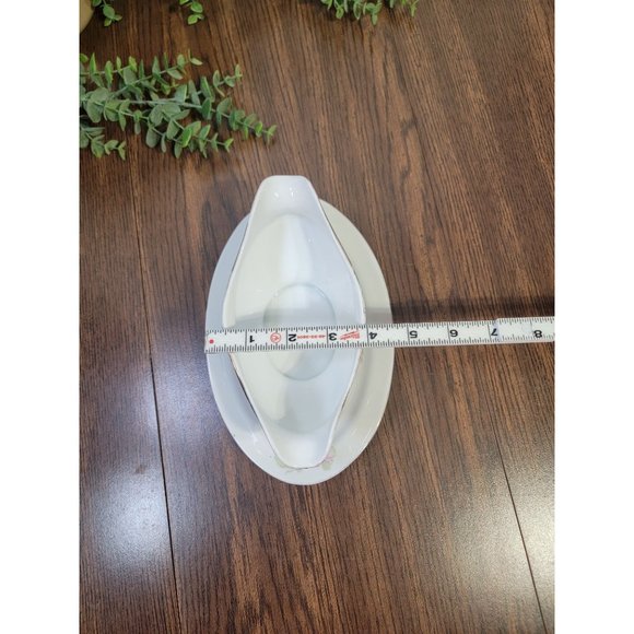 Antique J&C Bavaria Gravy Boat / White Transferware - Picture 4 of 8